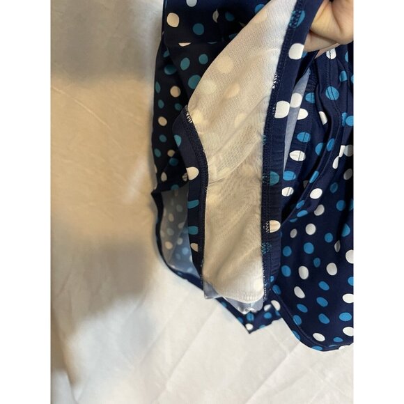 Merona 24W Blue Polka Dot One Piece Swimsuit - Picture 6 of 7